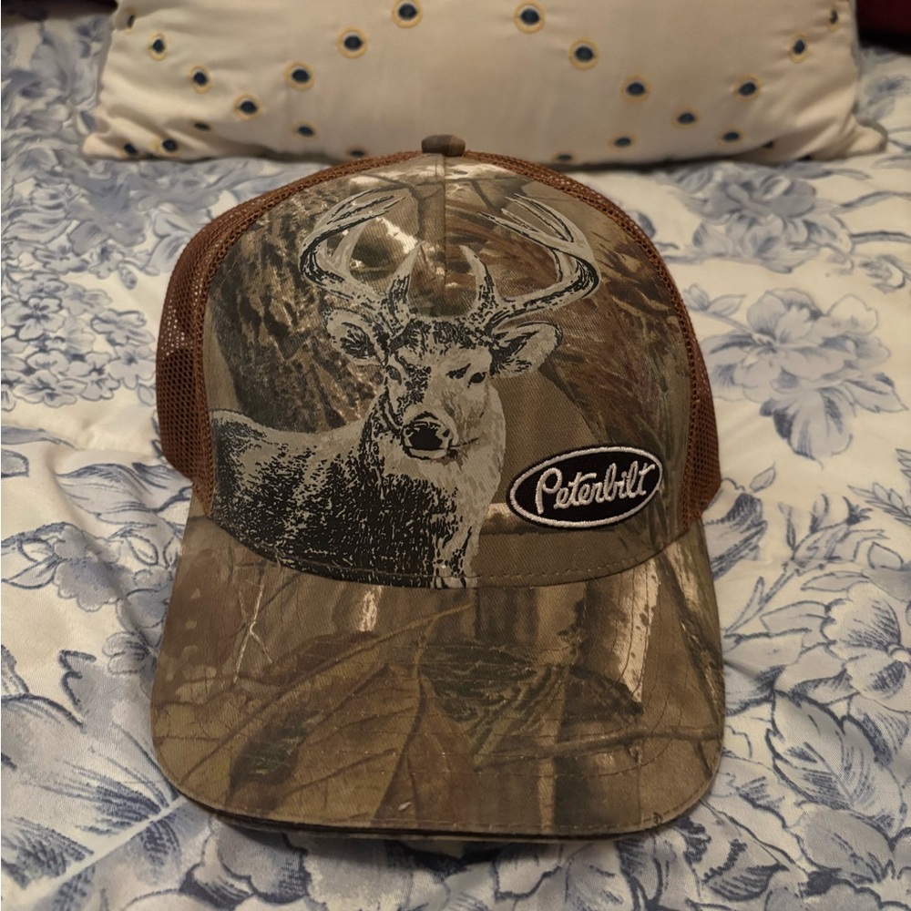 Peterbilt Camo Deer Trucker Hat - Brown/Green